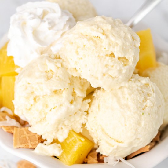 no-churn pina colada ice cream