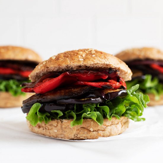 Balsamic Grilled Vegetable Burgers