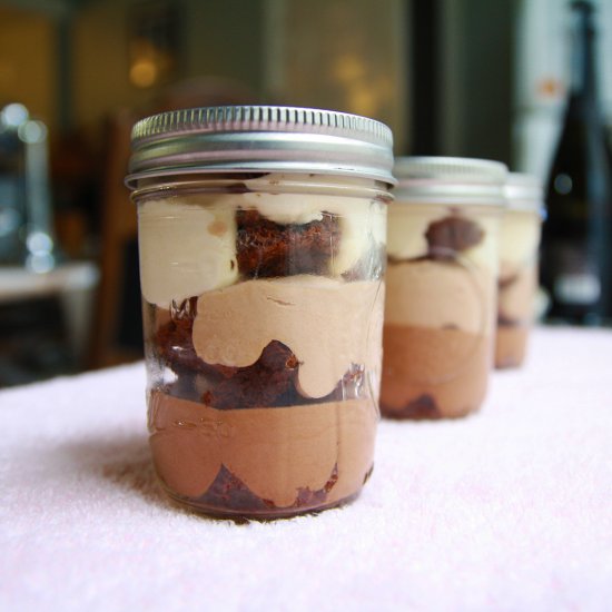 Triple Chocolate Mousse Cake Jars