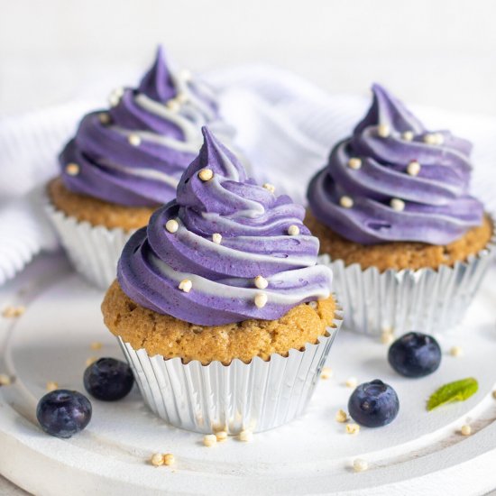 Purple Vegan Cupcakes