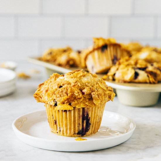 Blueberry Cornflake Muffins