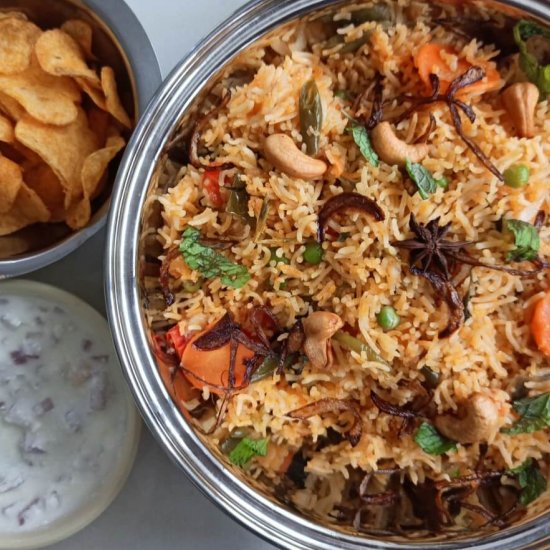 One pot veg biryani