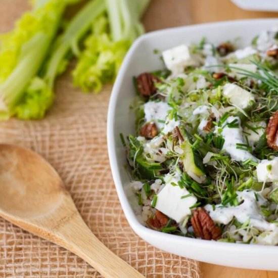 Zucchini and wild rice salad