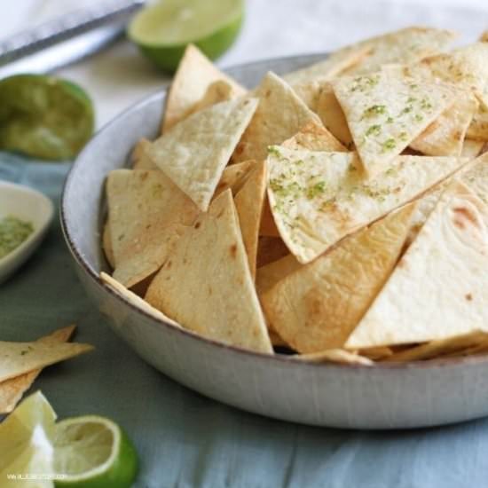 Homemade Lime Tortilla Chips