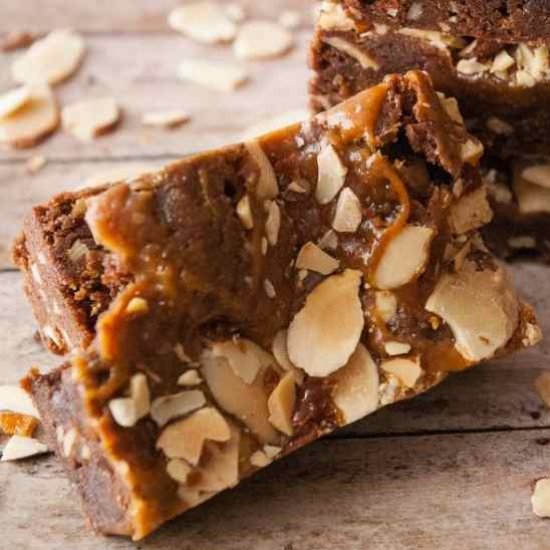 Caramel Fudge Nut Brownies