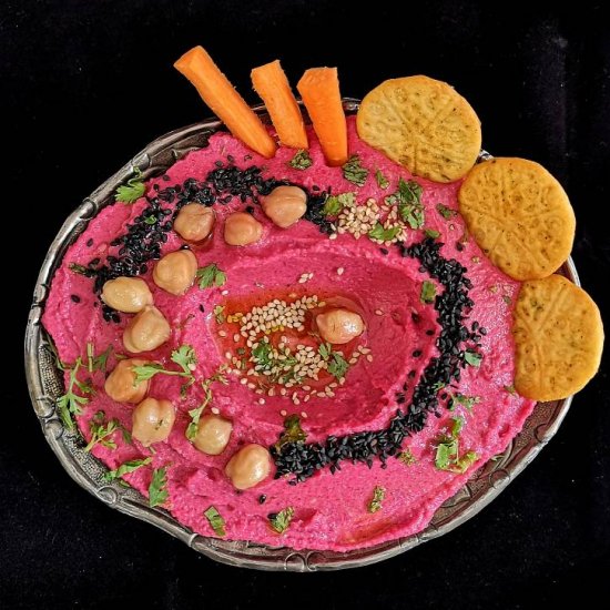 Vegan Roasted Beetroot Hummus