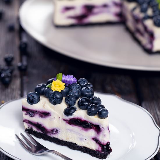 No Bake Blueberry Cheesecake