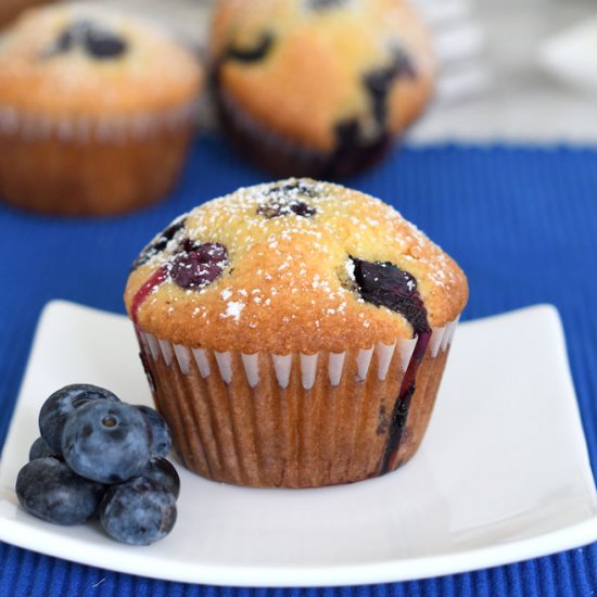 Blueberry Cornbread Muffins