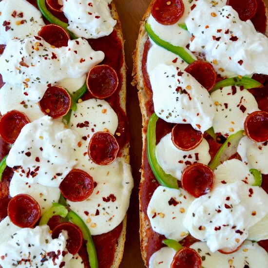 French Bread Pizza with Burrata