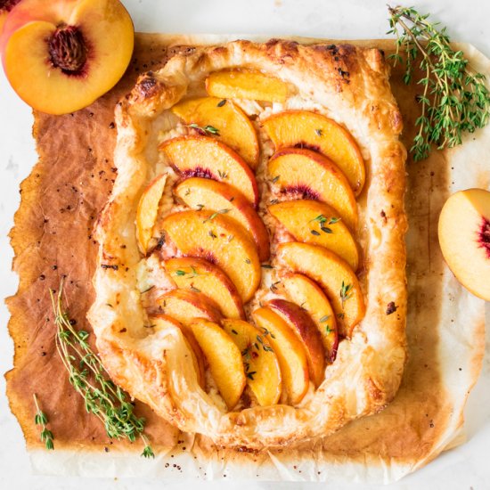 Peach & Goat Cheese Tart