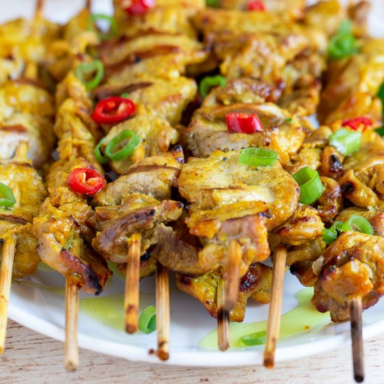 Turmeric Pork Skewers