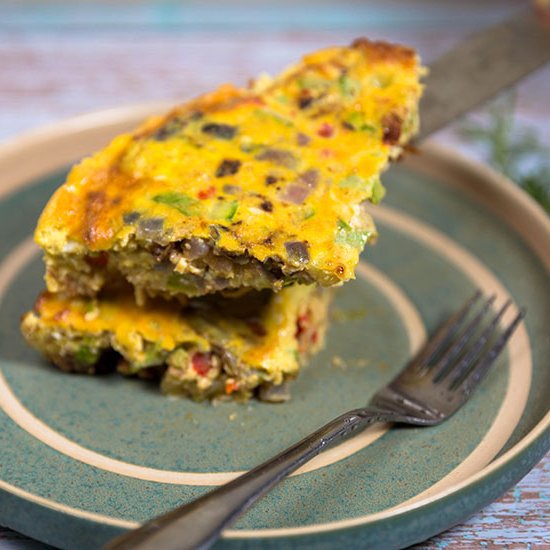 CARAMELIZED ONION ZUCCHINI FRITTATA