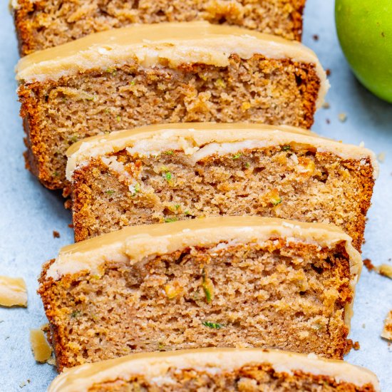 Frosted Apple Zucchini Bread