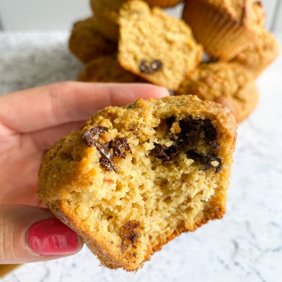 Healthy Chocolate Chip Muffins