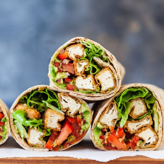 Crispy Tofu Tortilla Wraps