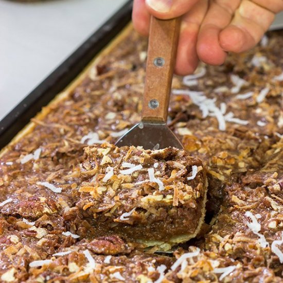 German Chocolate Slab Pie