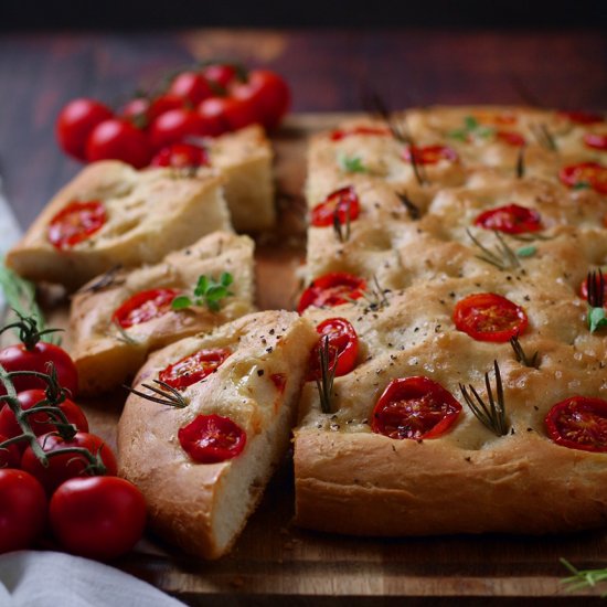 Tomato and Rosemary Foccacia