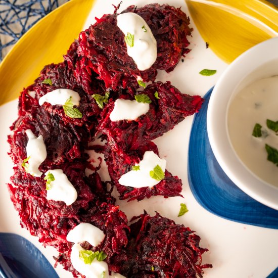 Beetroot and Carrot Fritters