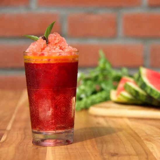 Vodka Watermelon & Basil Granita –