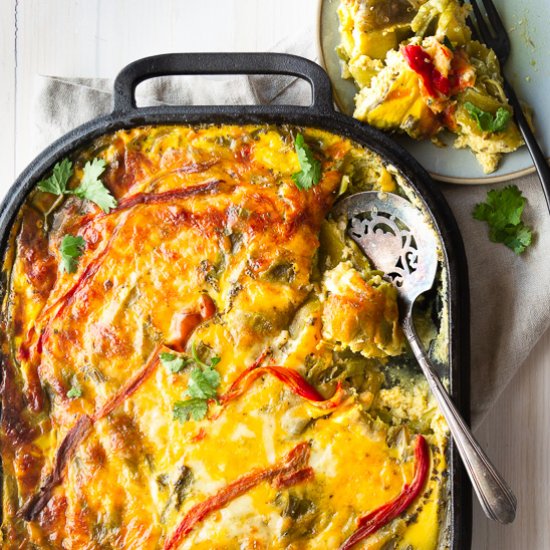 Hatch Green Chile Relleno Casserole