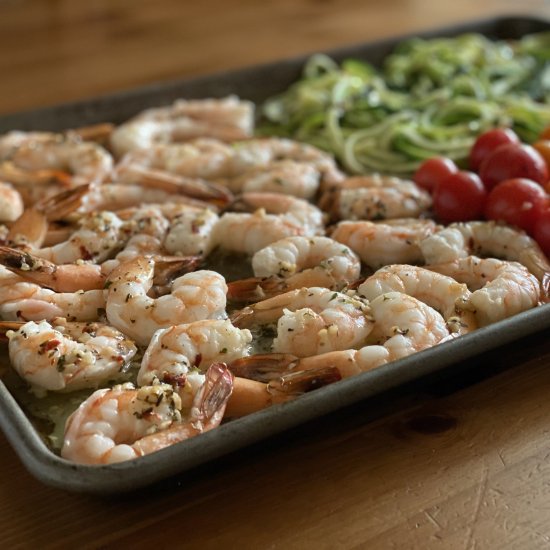 Sheet Pan Shrimp Scampi