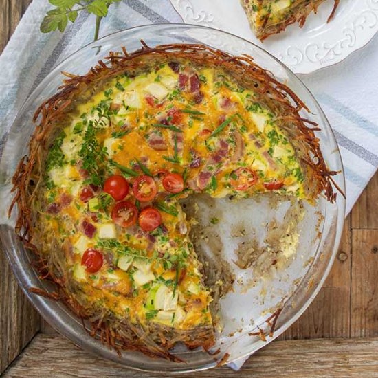 Gluten-Free Potato Crusted Quiche