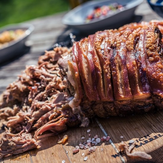 Hog Roast with Homemade Applesauce