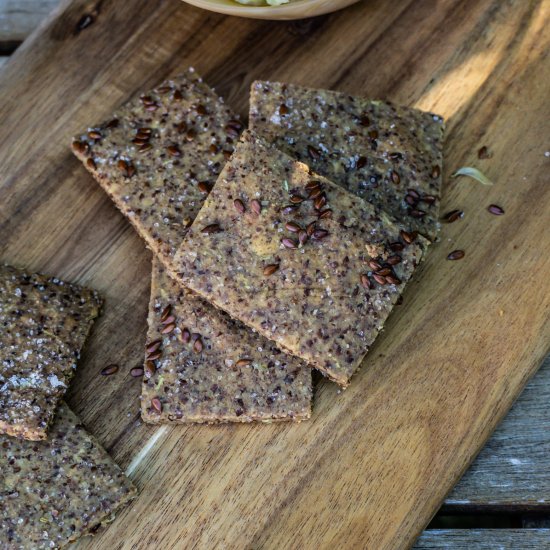 Easy Peasy Flax Seed Crackers