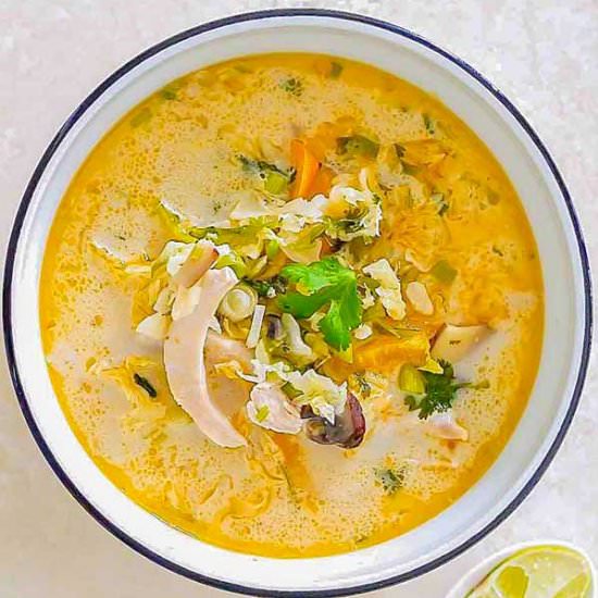 Spicy Thai Chicken Coconut Soup