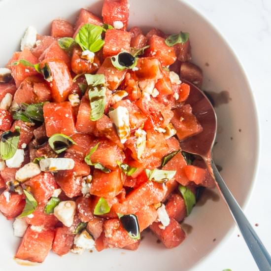 Watermelon Feta Salad with Basil