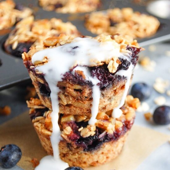 Baked Blueberry Oatmeal Cups