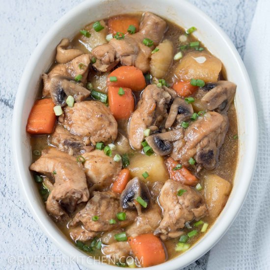 Soy Chicken Stew with Mushrooms