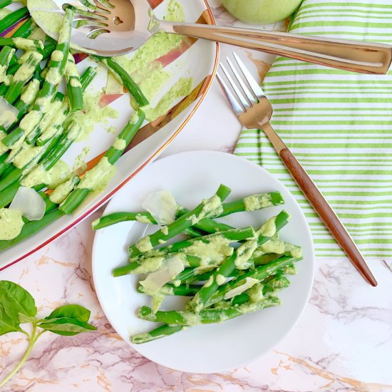 Green Beans w/ Basil Dressing