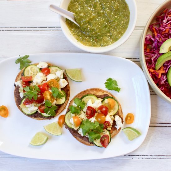 Black Bean Goat Cheese Tostadas