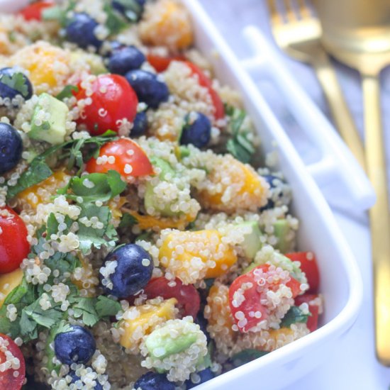 Summer Quinoa Salad w/Blueberries