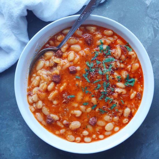 Instant Pot Turkish White Bean Stew