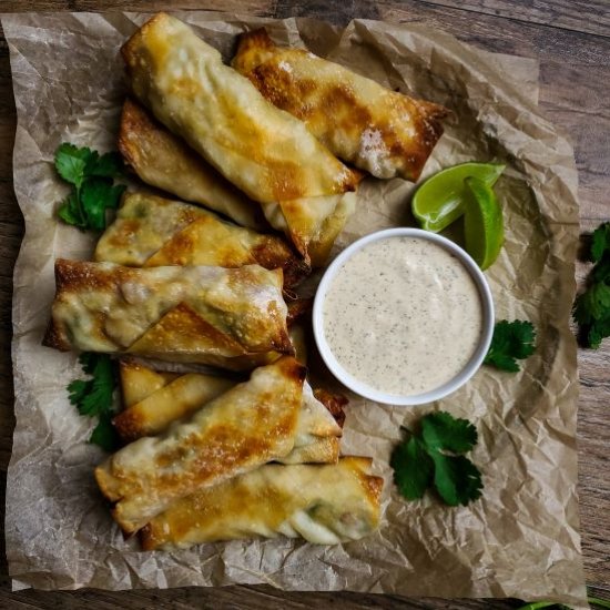 Chicken Avocado Egg Rolls