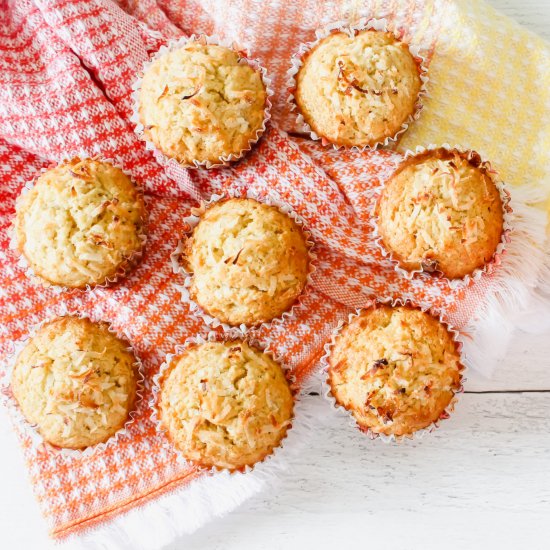 Banana-coconut muffins