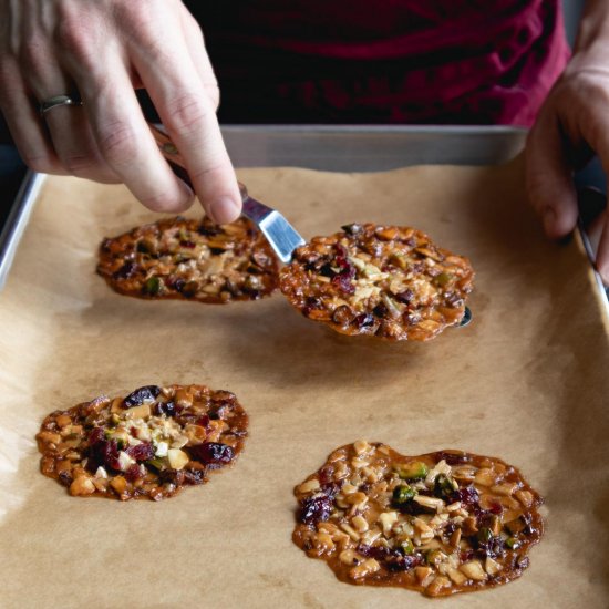 Pistachio Florentine Biscuits