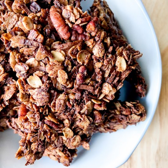 Chocolate Coconut Granola Clusters