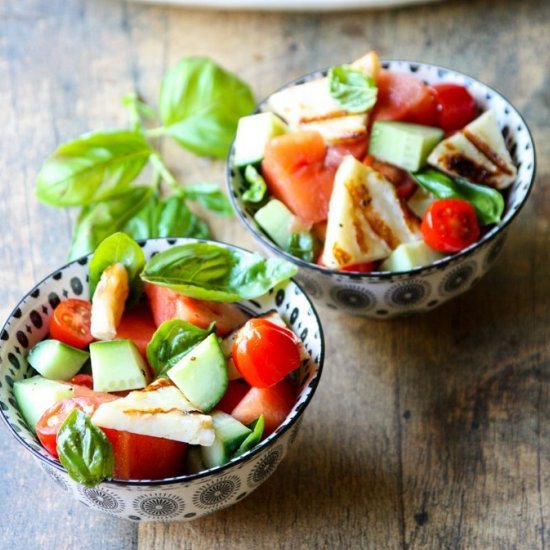 Grilled Halloumi & Watermelon Salad