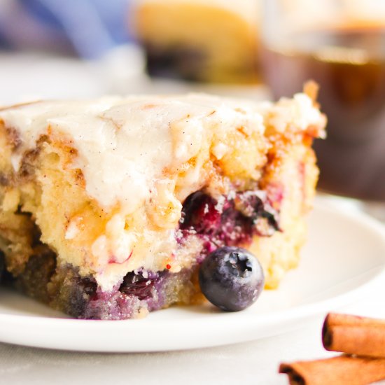 Blueberry Cinnamon Roll Cake