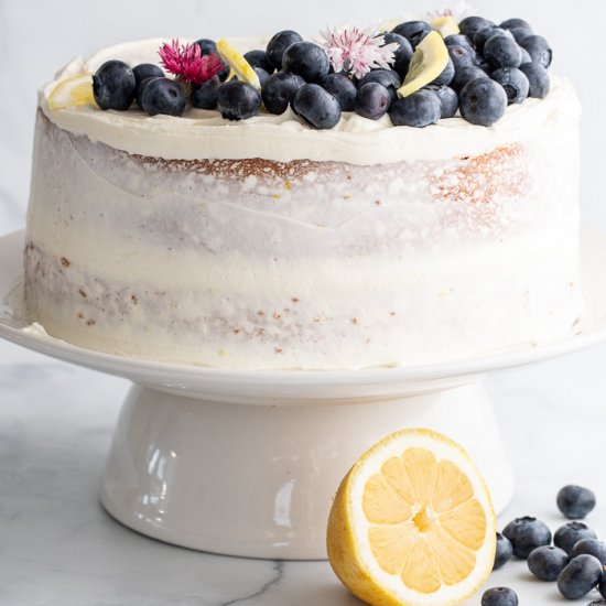 Best Lemon Blueberry Cornmeal Cake