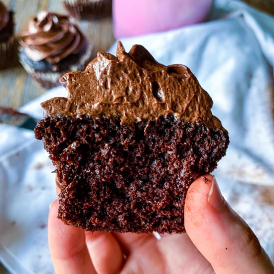 Best Soft Moist Chocolate Cupcakes