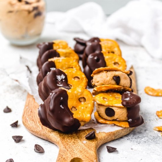 Chocolate Pretzel Cookie Dough Bite