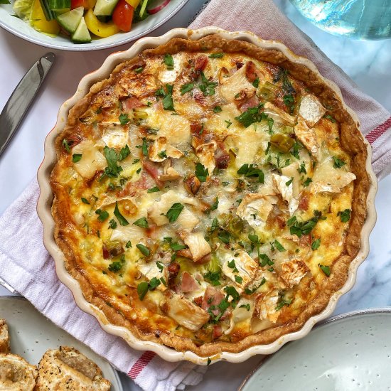 Ham, Leek & Goats Cheese Quiche