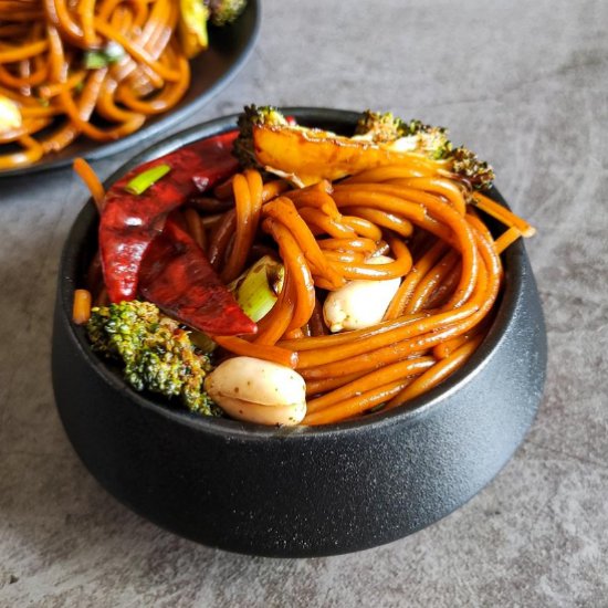 Vegan Kung Pao Noodles