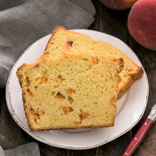 Glazed Peach Pound Cake