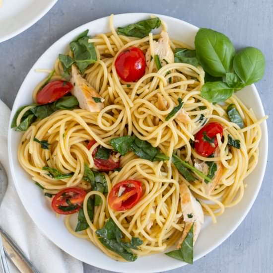 Lemon Basil Chicken Pasta