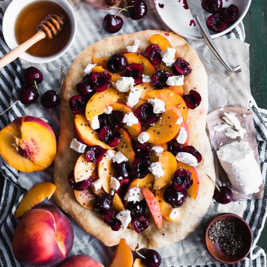 Stone Fruit & Cheese Flatbread